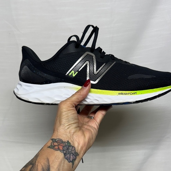 New Balance Mens Black/Pixel Green Arishi v4 Running Shoes Sz 14 New Condition main image 11
